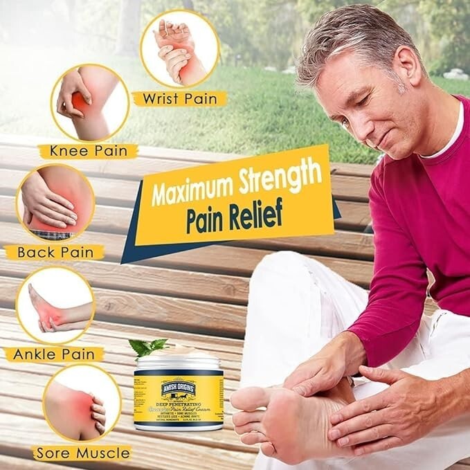 Amish Origins Arthritis Maximum Strength Deep Penetrating Pain Relief Cream