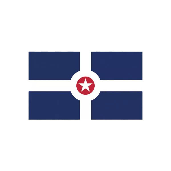 Indianapolis Flag Sticker Decal