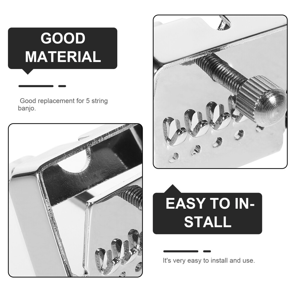 Plated Tailpiece Replacement Accessory for 5 String Banjo HA151 New