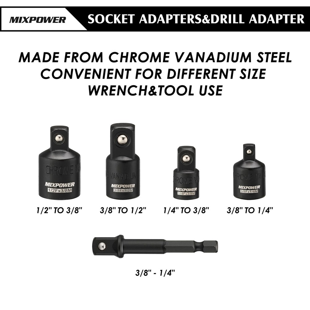 MIXPOWER 32PCS Torx Bit Socket Set, 14 Star Bits T8-T70,E4-E24(32PCS)