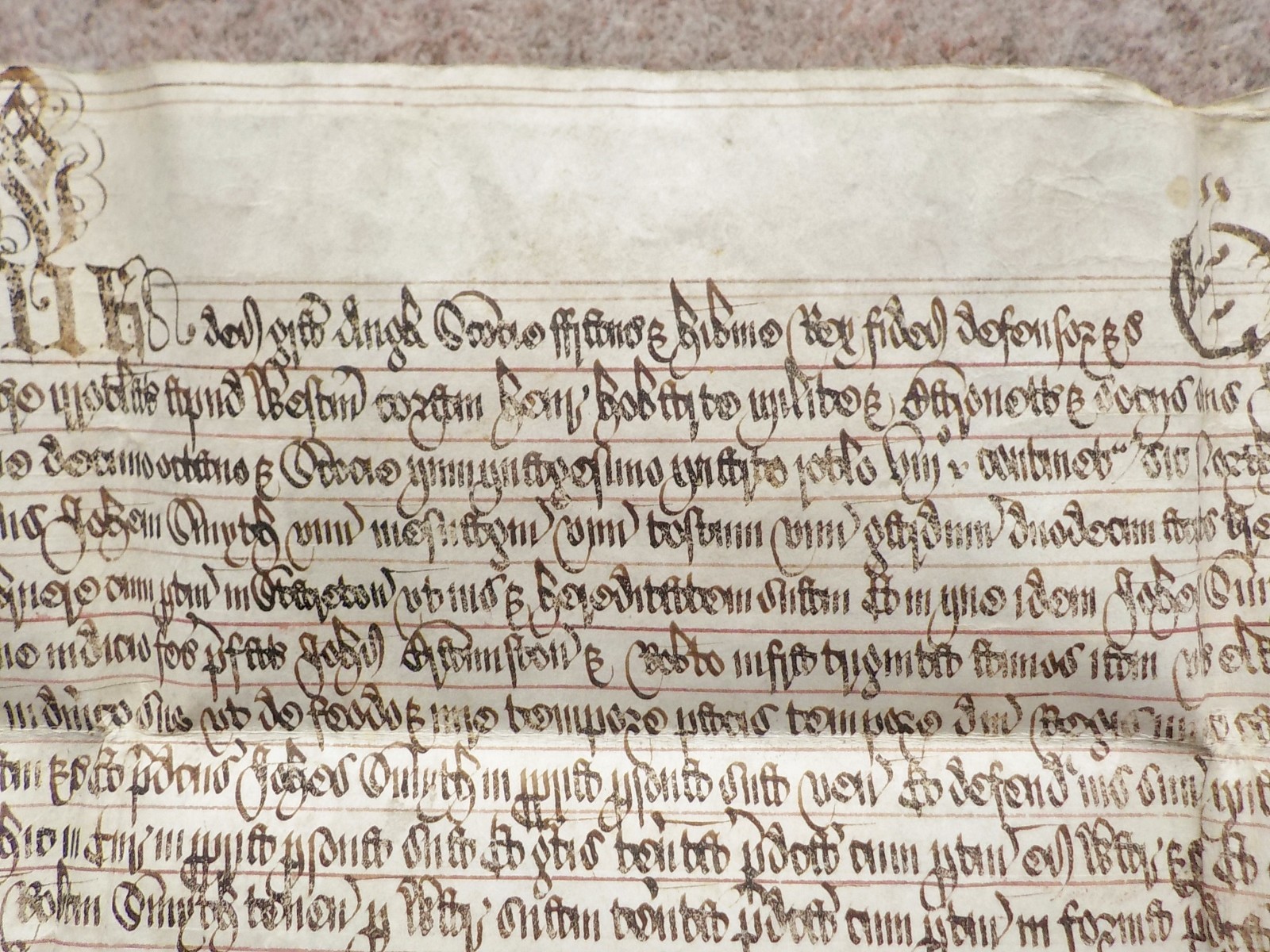 1621 Latin Vellum Deed Document ornate Calligraphy reign of King James 1st