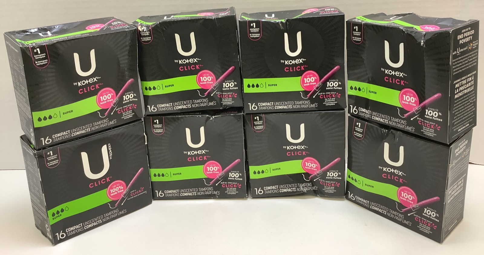 U By Kotex Click Compact Unscented Tampons, Super, 128ct, Free Shipping!!!