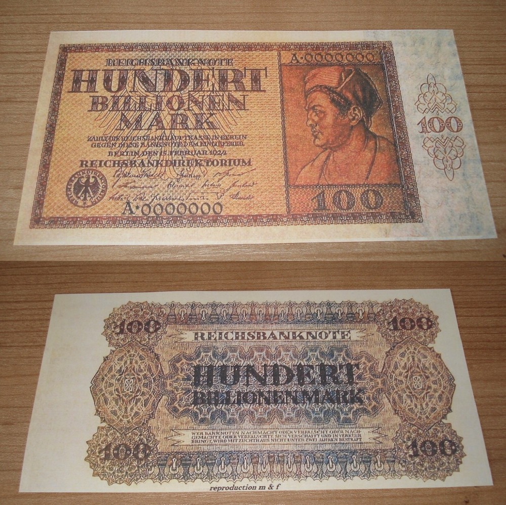 GERMANY 100 billion mark 1923 1924  - Copy