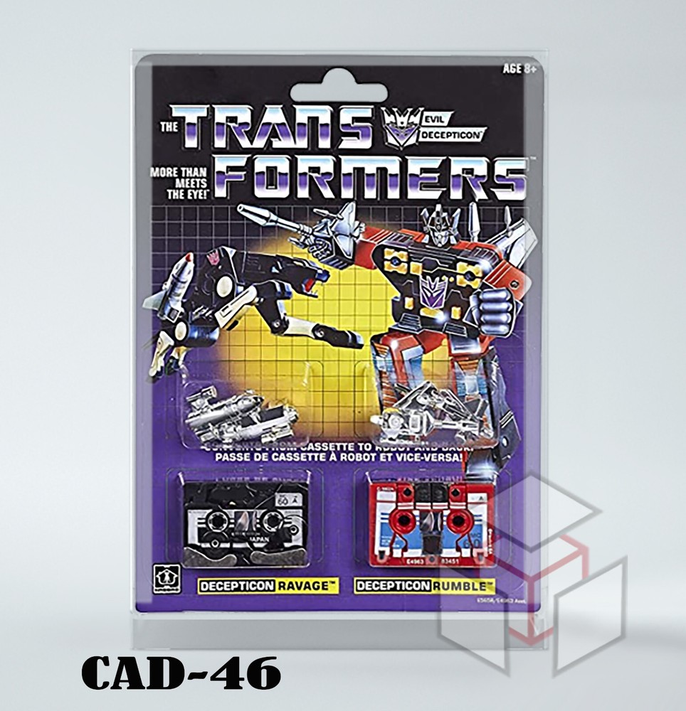 Pre-ORDER Acrylic Display Case for Transformers HASBRO G1 Cassettes 2 Pack