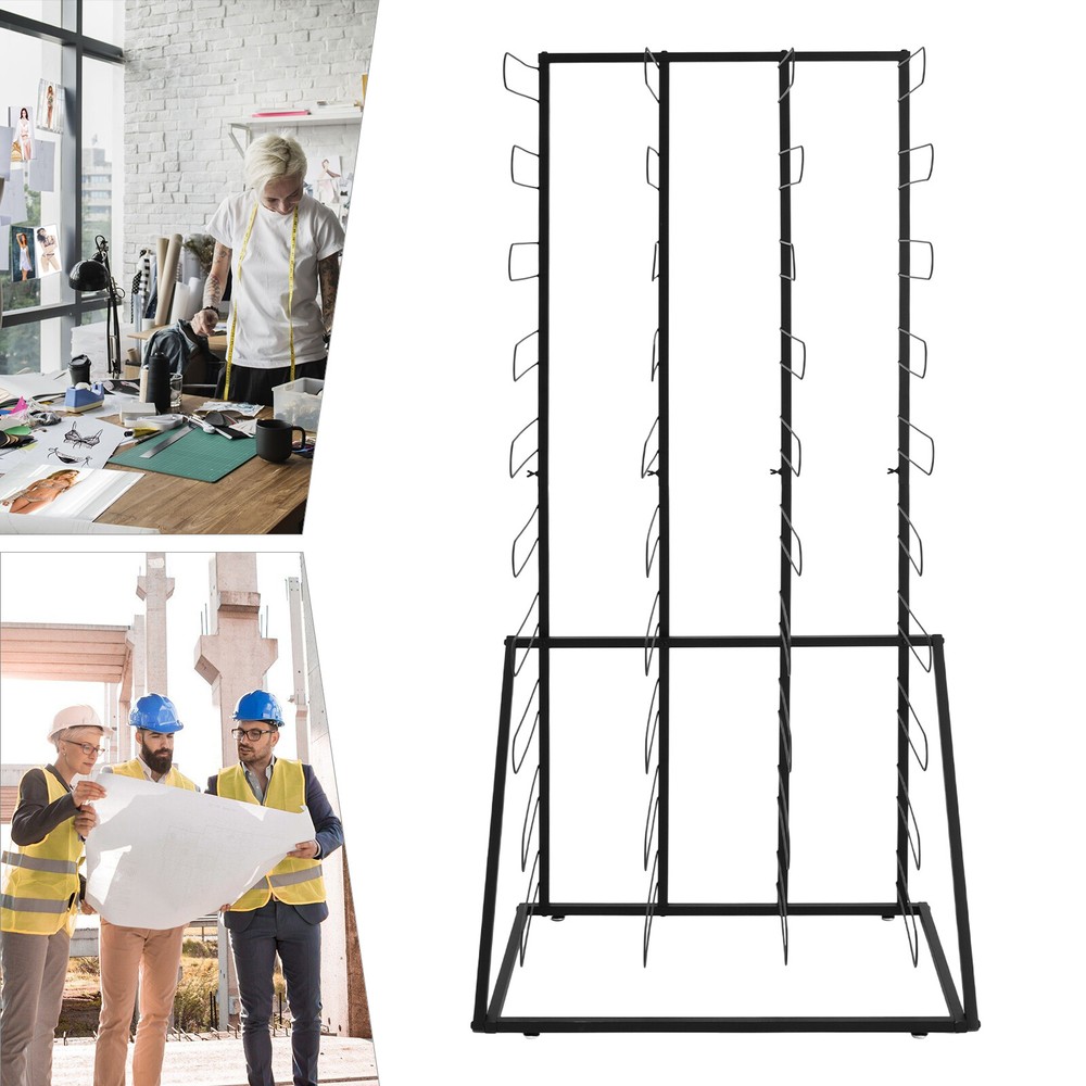 Black Iron Paper Rolls Organizer Floor Storage Rack Material Roll Dsplay Rack