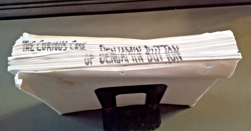 THE CURIOUS CASE OF BENJAMIN BUTTON -original script~Warner Bros~2005 GC