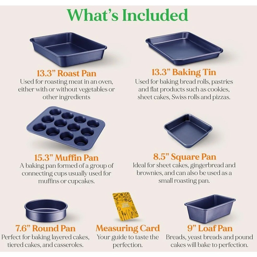 Nutrichef Ncbk6trb Kitchen Oven Baking Pans