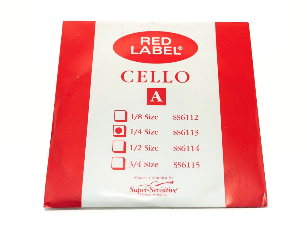 Super Sensitve Red Label Cello A Single String 1/4 Size 6113