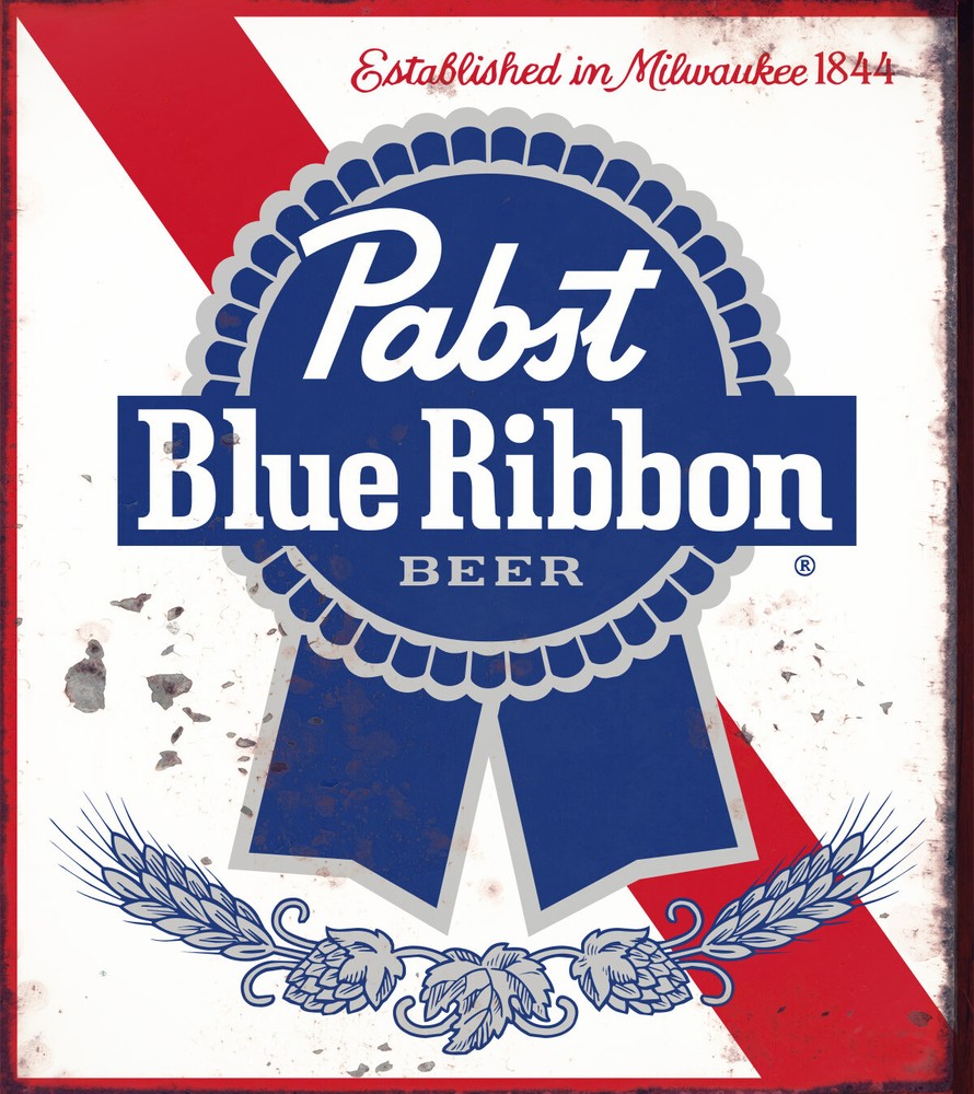 Pabst Blue Ribbon 12 x 16 in aluminum sign