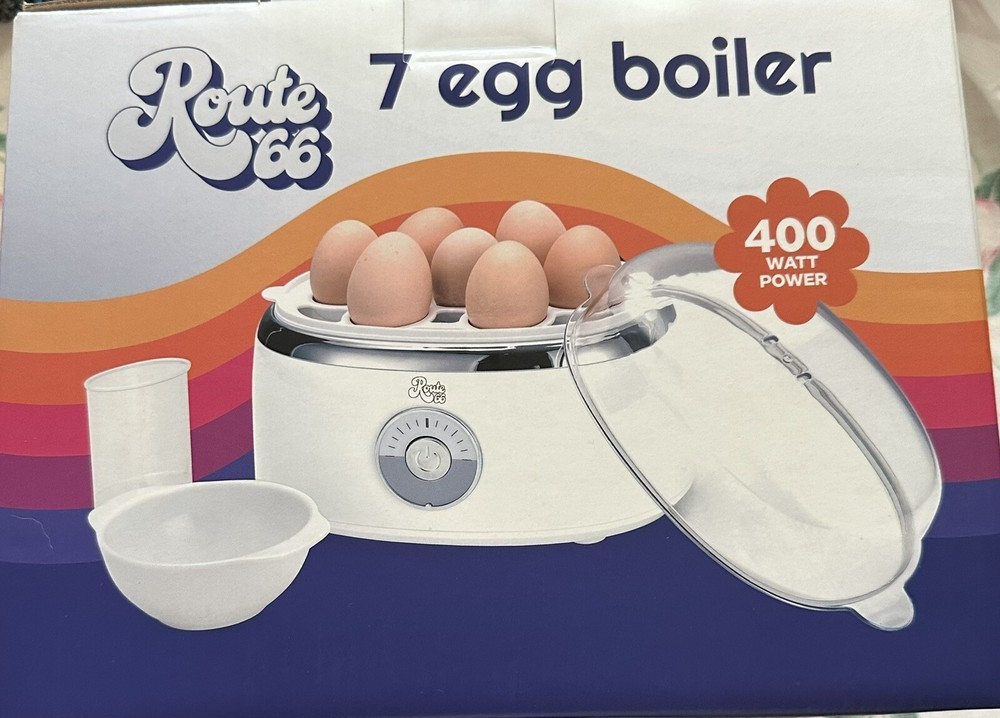 Route 66 - 7 Egg Boiler, 400 Watt Power, White