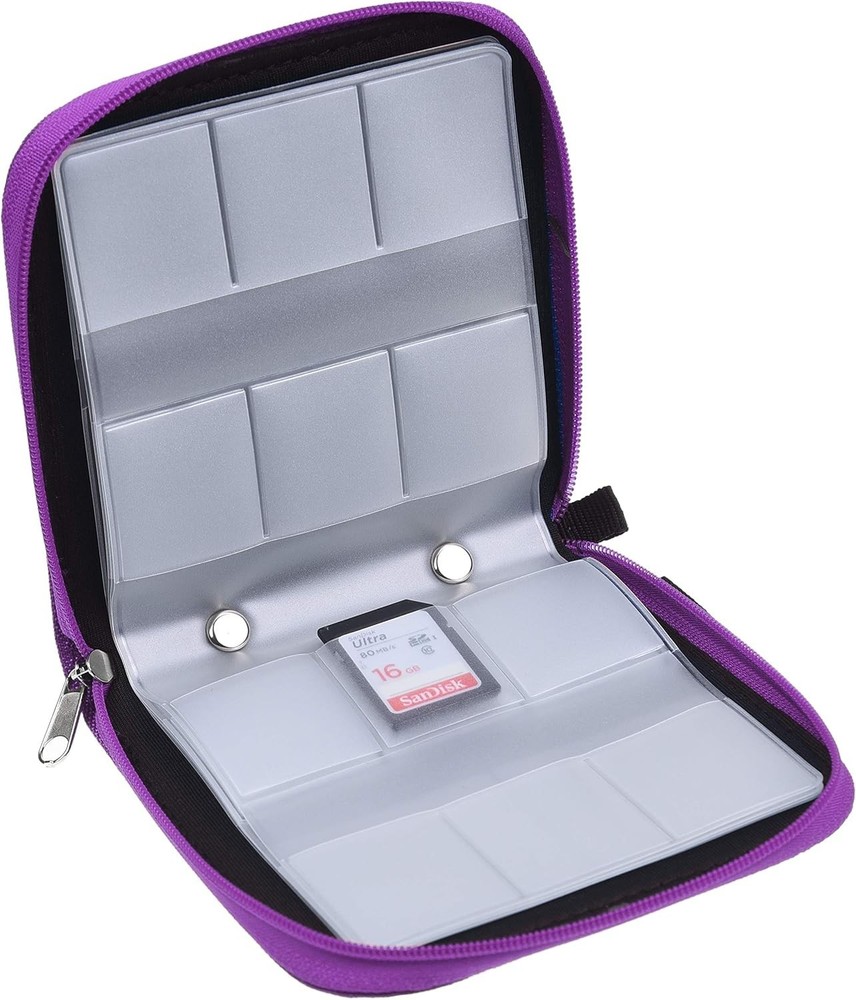 Durable Organizer for 44 Memory Cards: SD, Micro SD & CF, Packing Essential