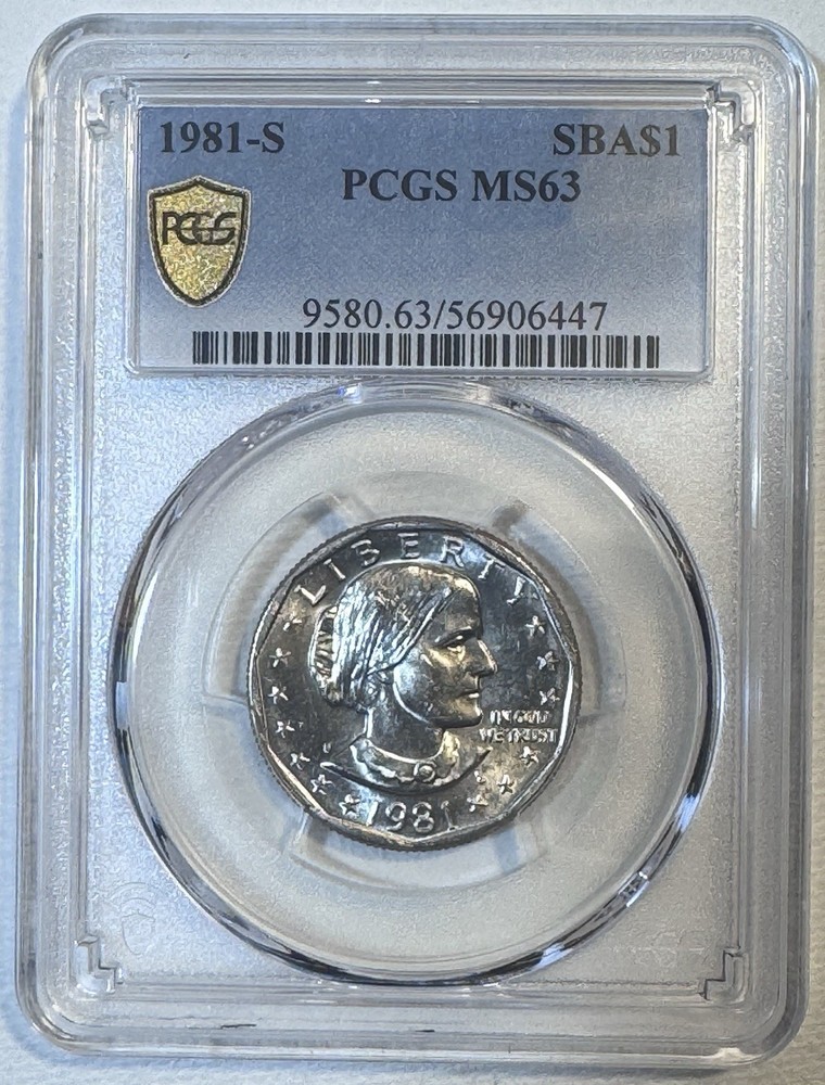 1981s SBA 1$ PCGS Gold Shield