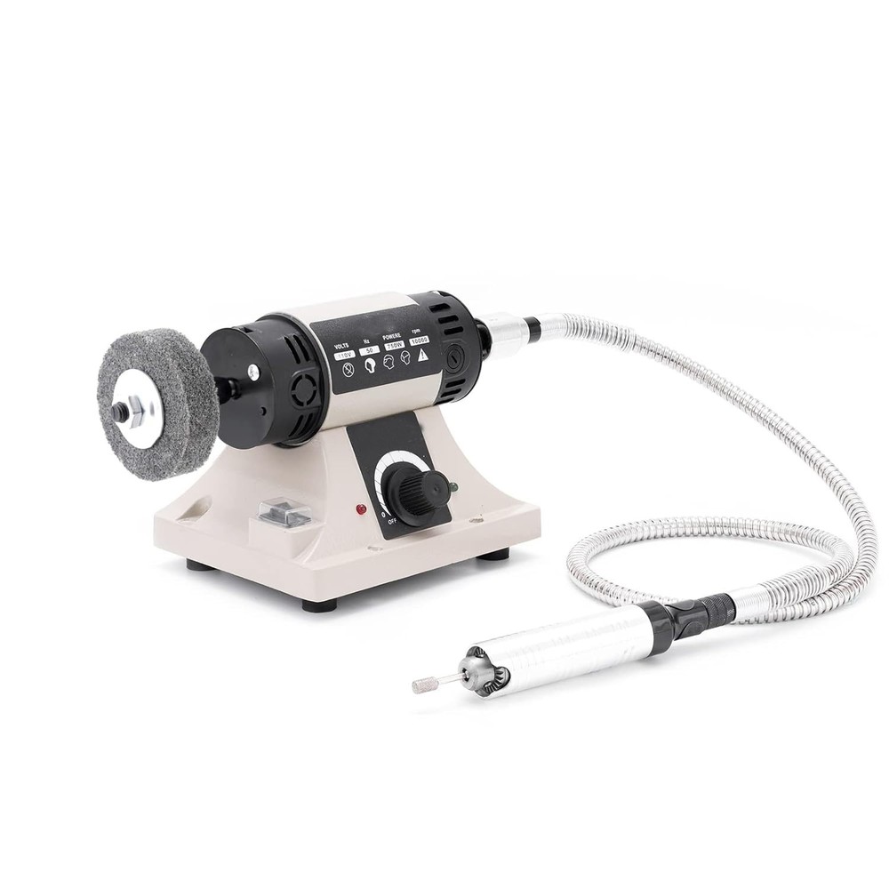 Bench Buffer Polisher 750W Mini Jewelry Rock Polishing Grinding Buffer Machine