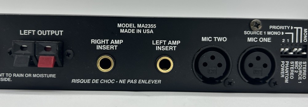 Rolls MA2355 Rack Mount Mixer/Amplifier