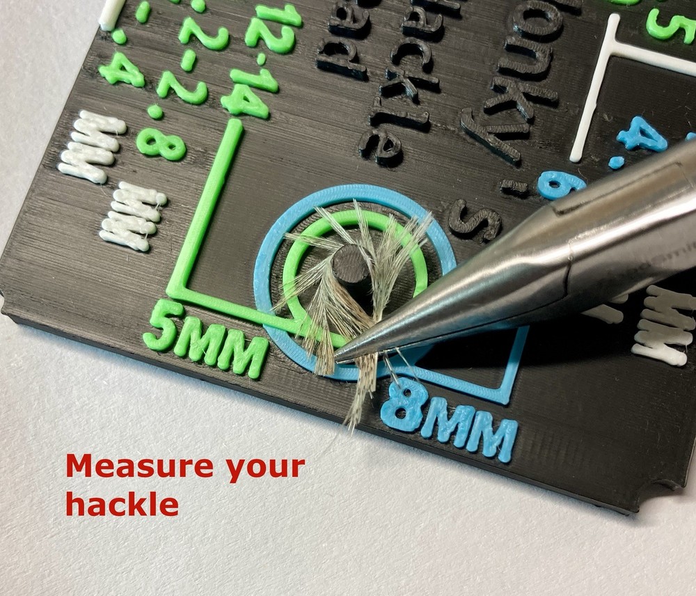 Mr Wonky’s - Dry Fly Tying Gauge – Hackle, Hook & Bead Sizing Tool