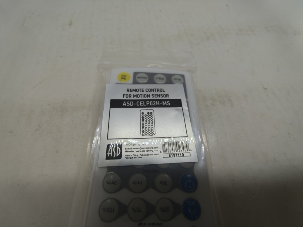 ASD Remote Control For Motion Sensor ASD-CELP02H-MS Brand New