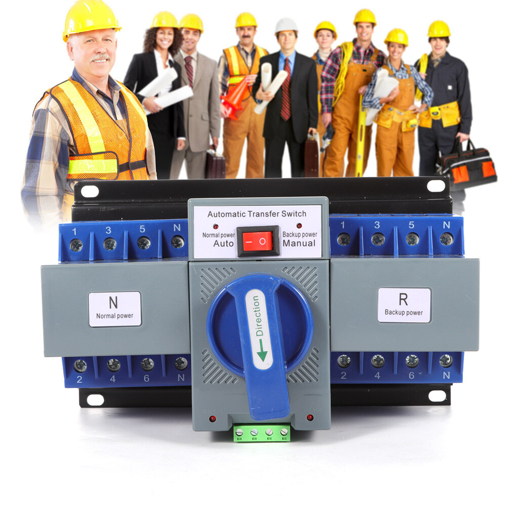 63A 4P Dual Power Automatic Transfer Switch Generator Changeover Switch CB Level