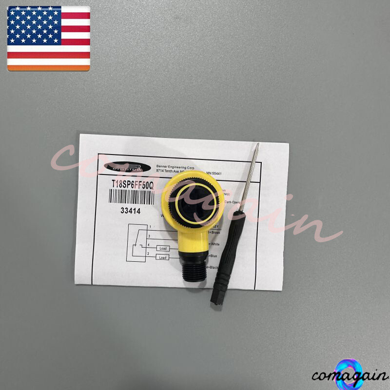 NEW FOR BANNER ENGINEERING T18SP6FF50Q SENSOR 33414 10-30VDC
