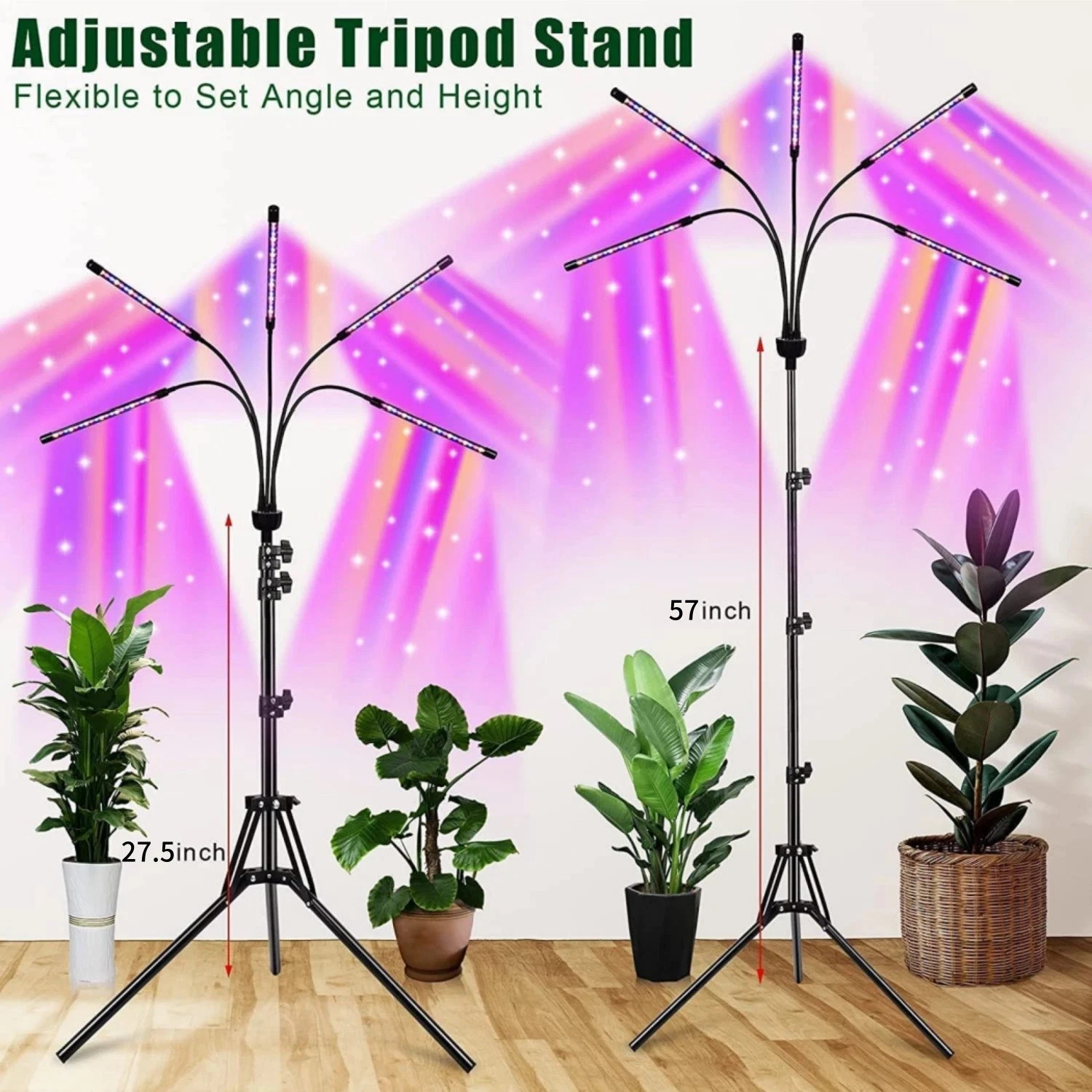 5 Heads LED Grow Light Plant Growing Lamp Light for Indoor Plants Full Spectrum