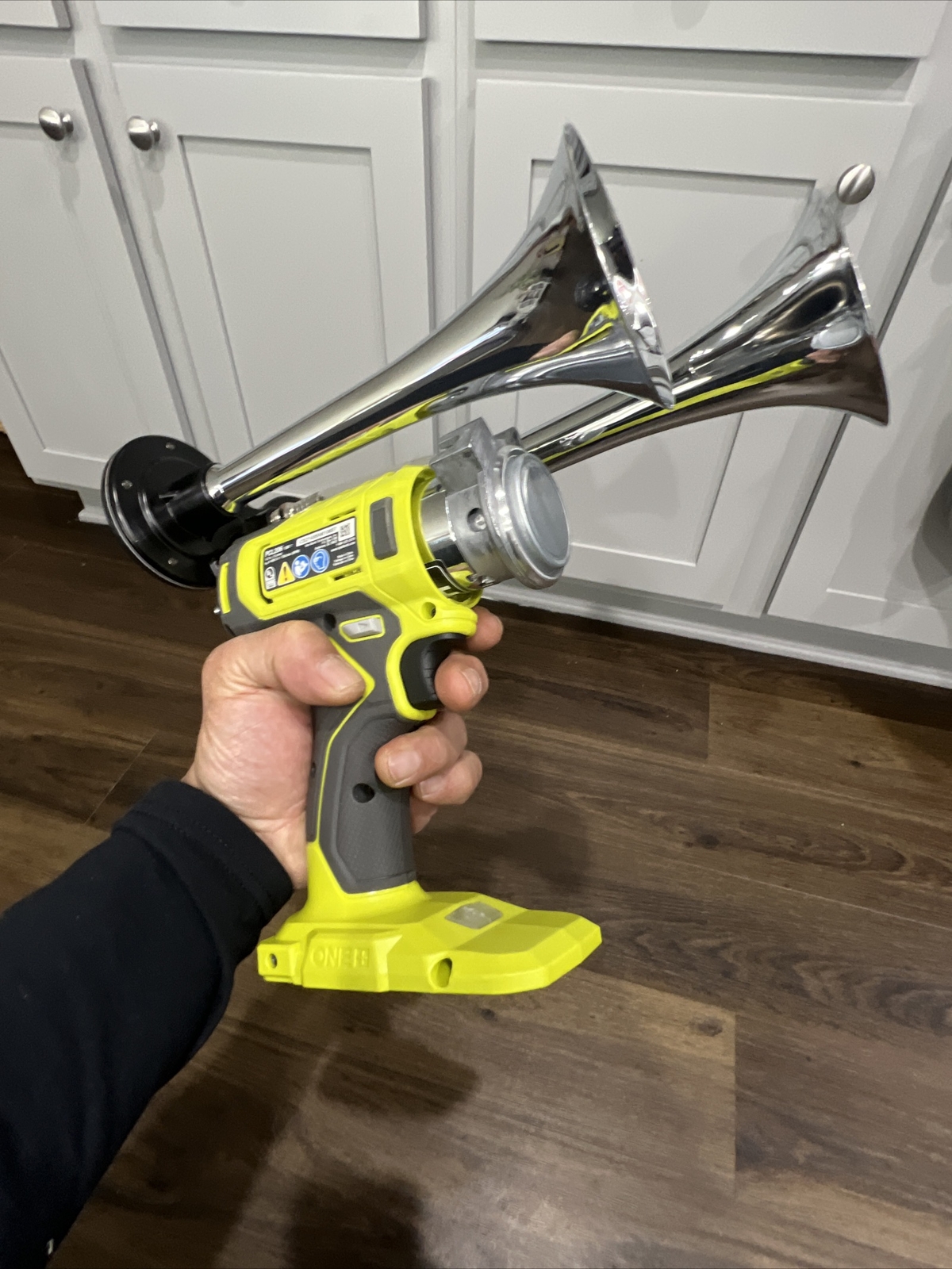 Ryobi 18v Impact drill air train horn (chrome Version)