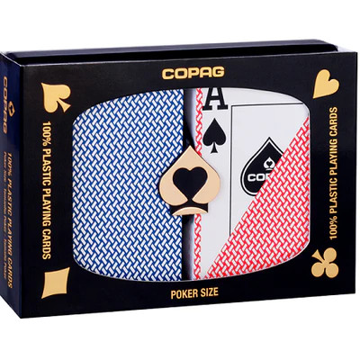 Copag Export Jumbo Index Red/Blue Poker Size 2 Deck Setup Index