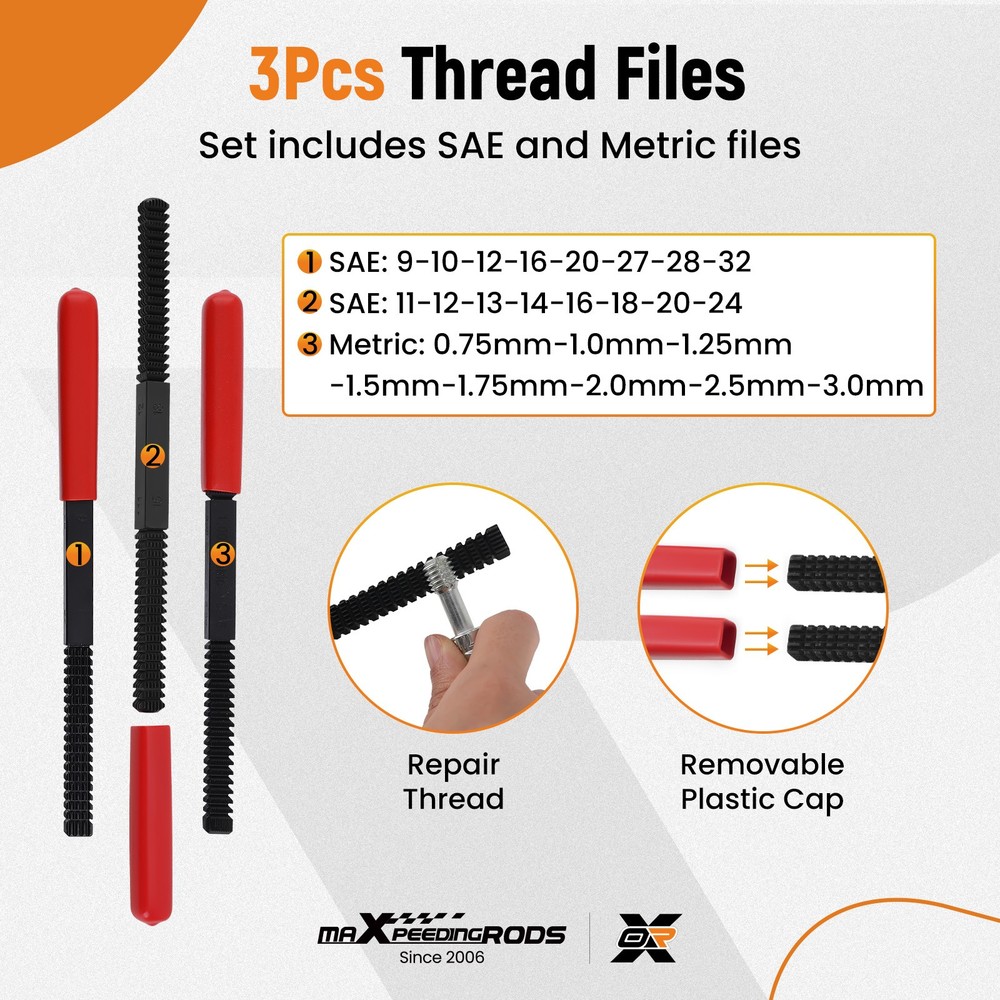 Thread Restorer Kits Rethread Repair Tool UNC/UNF & MetricThread Chaser 56pc