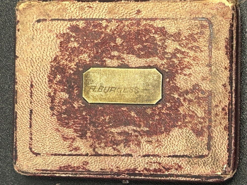 Maths Compass Set in Small Leather Box - A Burgess