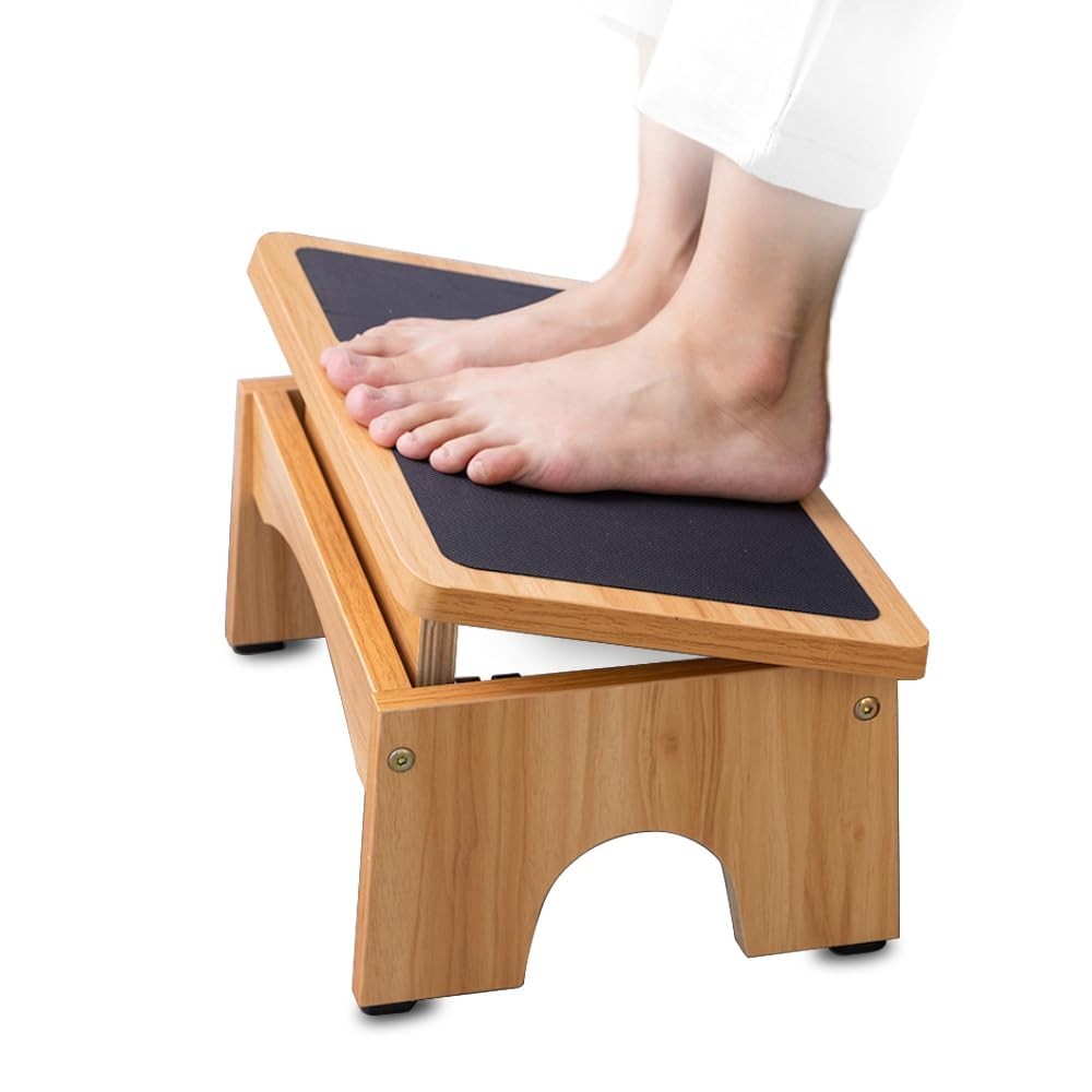 StrongTek Adjustable Foot Rest for Under Desk, 3-Level Adjust Incline, 7" Step S