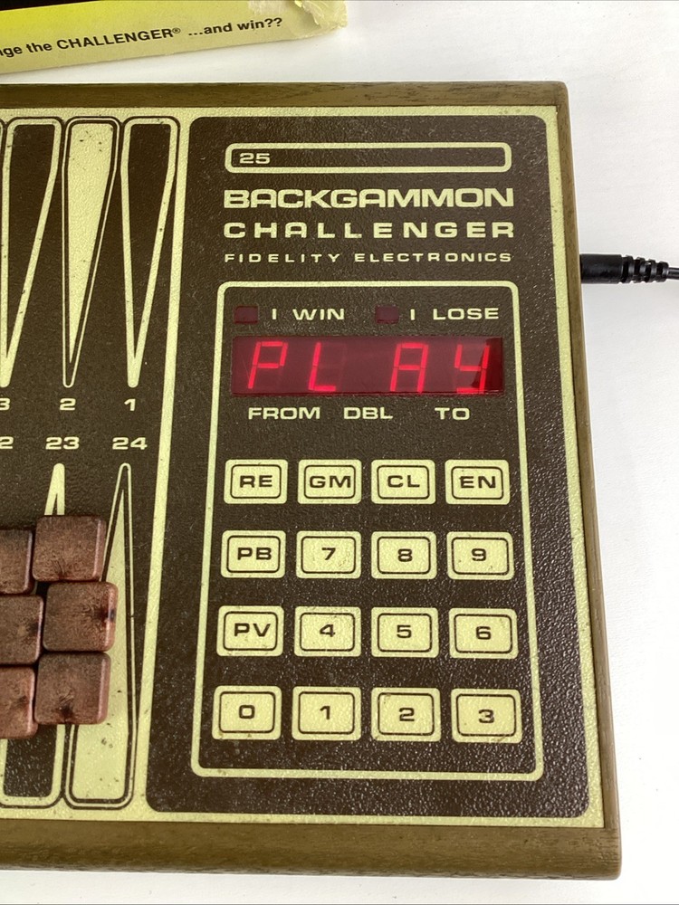 Vintage Backgammon Challenger Electronic Game Complete Working