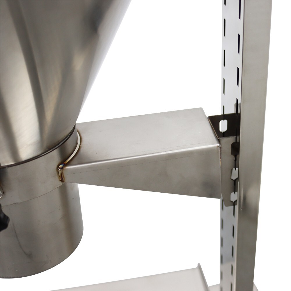 Stainless Steel Feeding Hopper with Support Stand 3.1" Height Adjustable