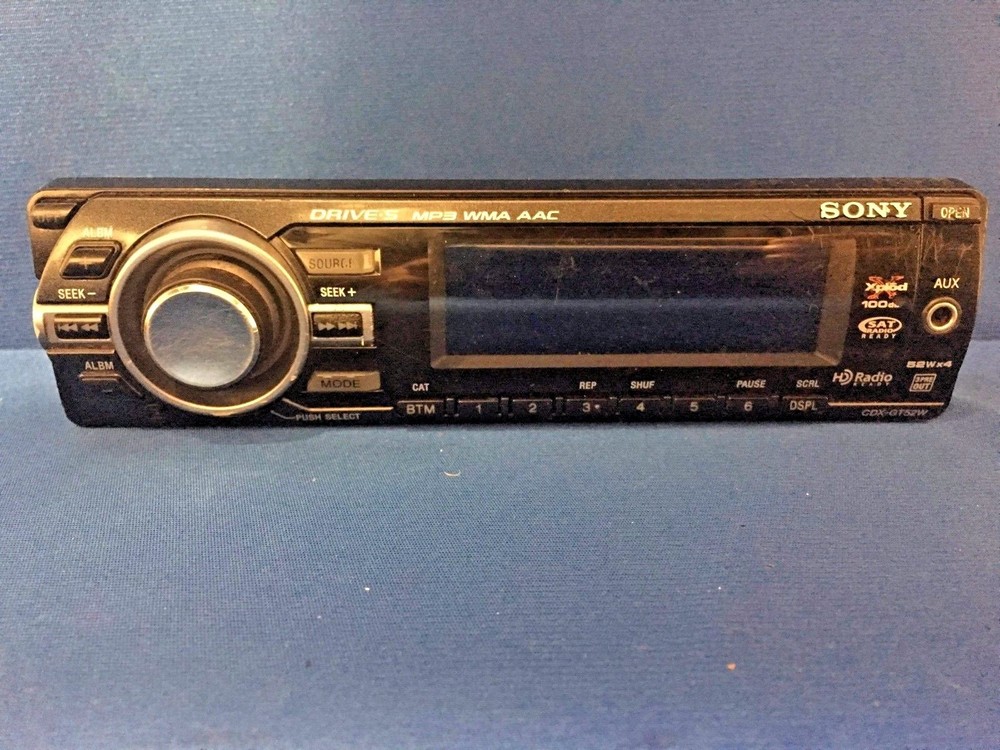 faceplate cdx-gt52w sony aux mp3
