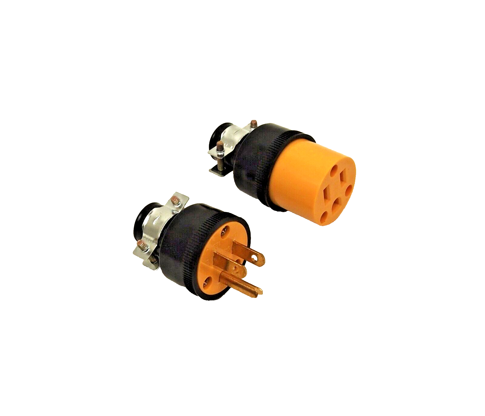 4 Set (8pcs) Female Male 3 Prong Replacement Electrical Plug HD Extension Cord