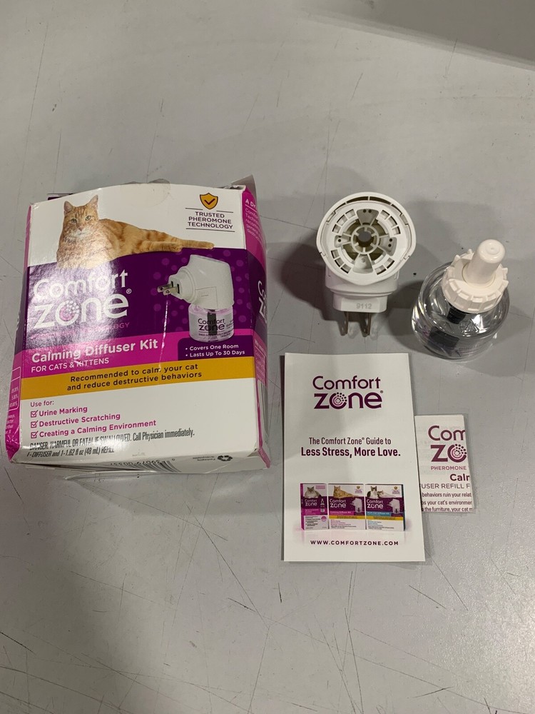 Comfort Zone Cat Calming Diffuser Starter Kit: 1 Diffuser & Refill