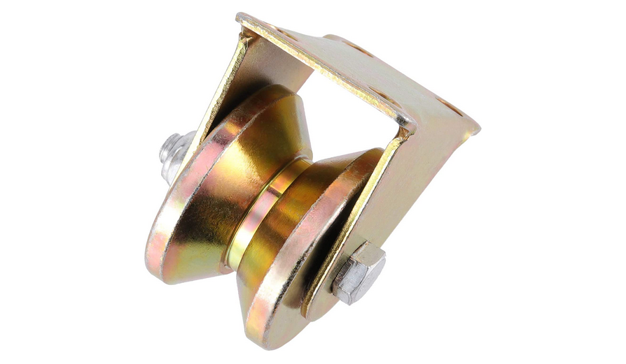 4 Pack 2" Sliding Gate Roller Steel V Type Wheel Solid Type, V-Groove Caster for