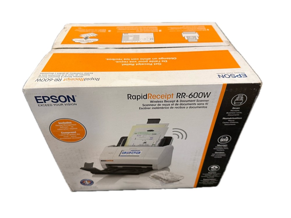 Epson RapidReceipt RR-600W Wireless Desktop Color Duplex Receipt and Document...