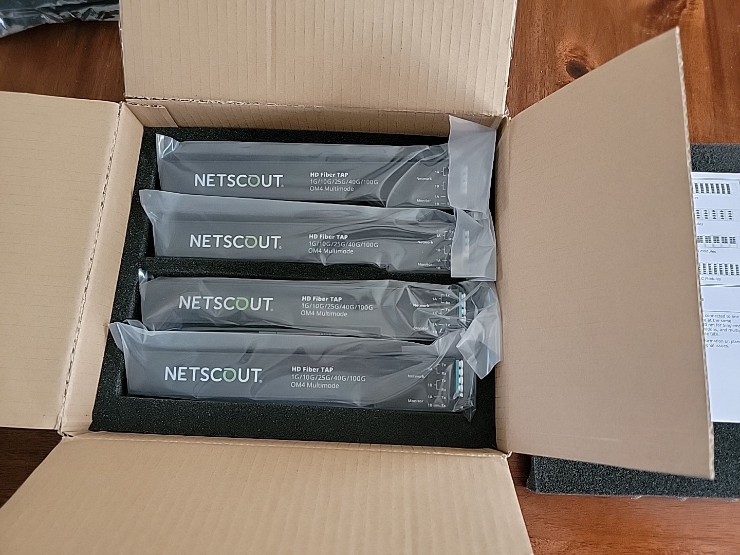 NetScout 340-1088 HD Fiber Tap - Box Of 4 OM4 Multimode