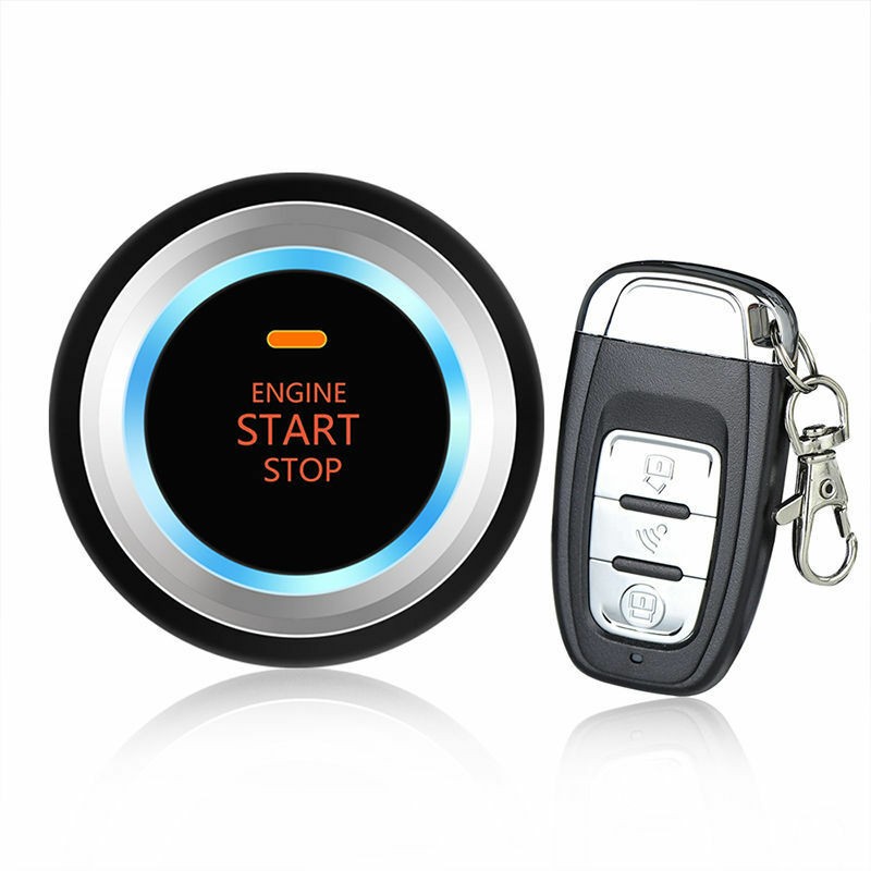 8pcs Car SUV Vibration Alarm System Ignition Engine Start Push Button Remote Kit