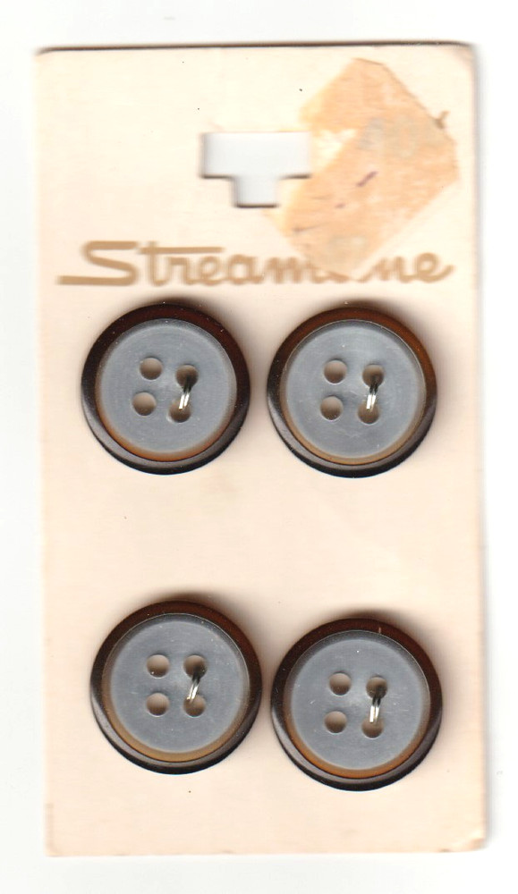 Streamline Buttons Brown/Silver Size 17mm (11/16")