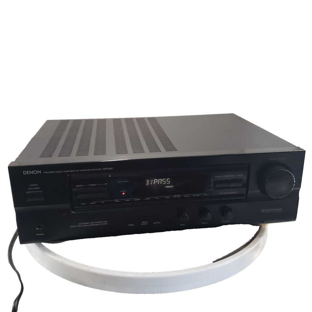 Denon AVR-800 Precision Audio Component Surround Receiver Black Tested No Remote