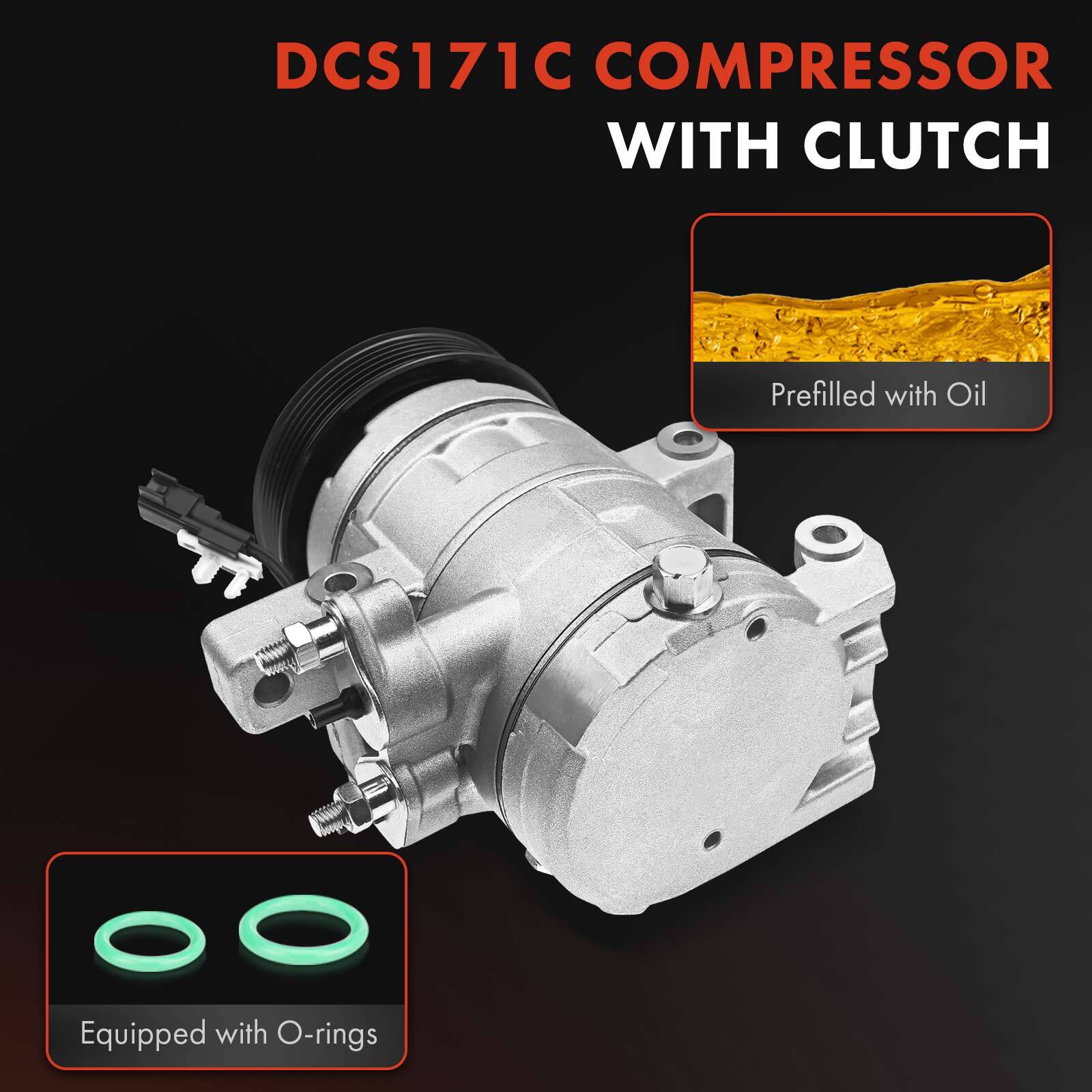 New AC Compressor with Clutch for Ford F-150 Lobo 2011 2012 2013 2014 V8 5.0L