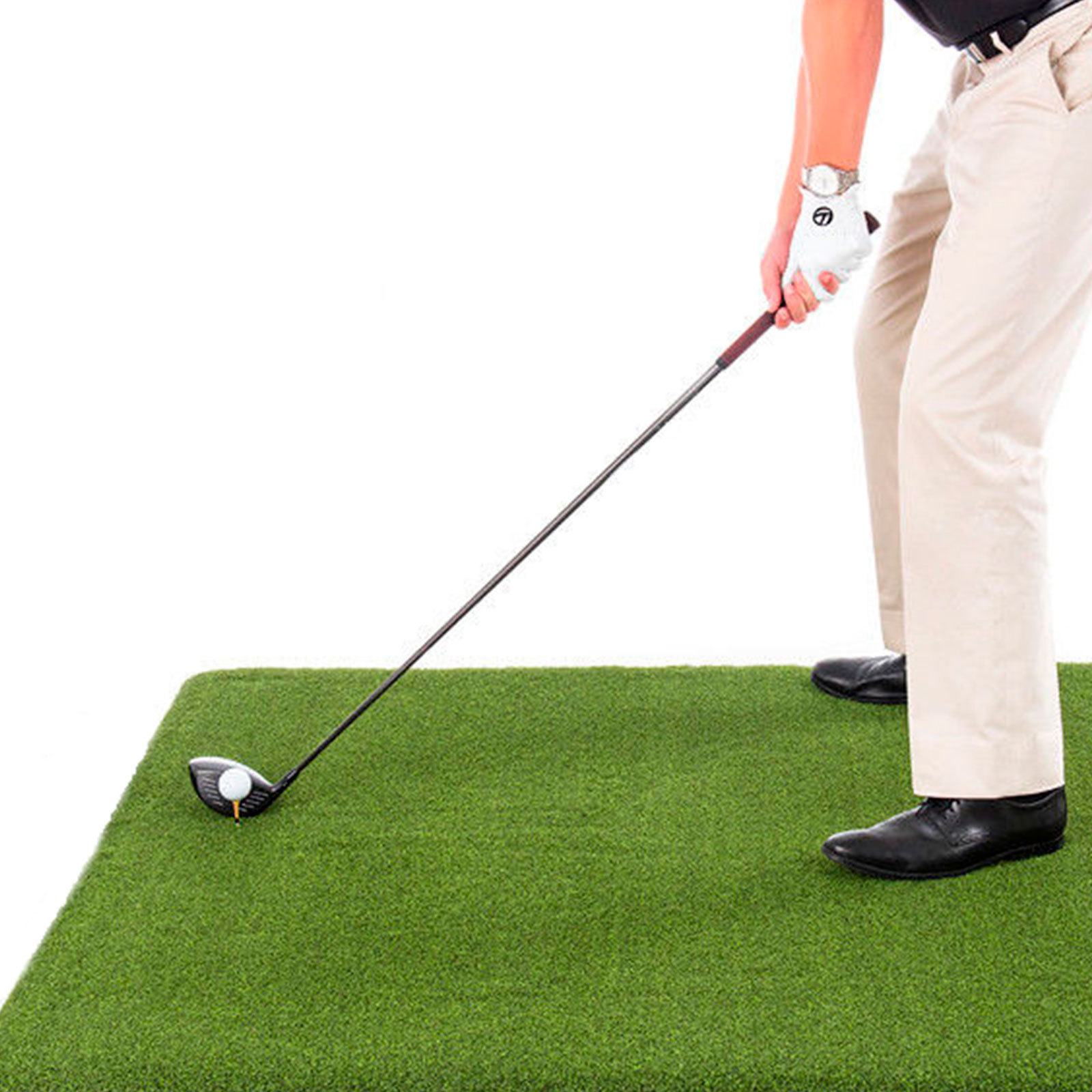 Artificial Grass Golf Mat Golf Hitting Practice Mat Holds a Wooden Tee 3'x5'