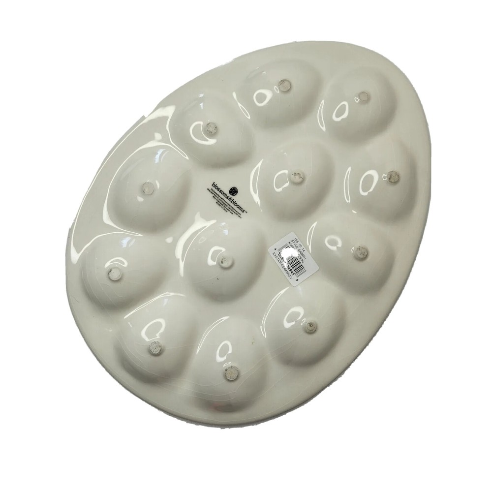 Easter Bunny Blossoms And Blooms Deviled Egg Tray Holds 12 Eggs Spring