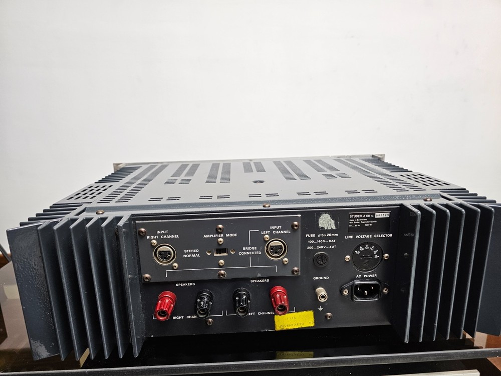 Studer A-68 Power Amp Serviced Good Condition