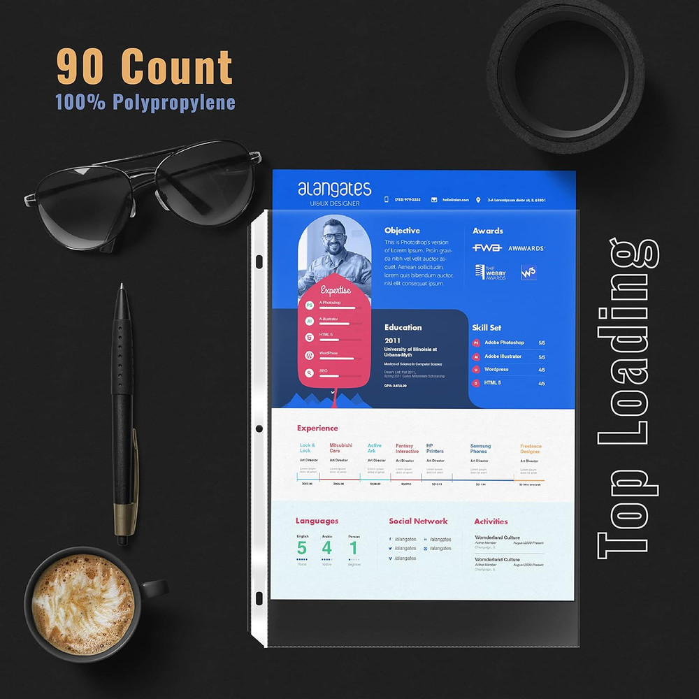 90 Count Sheet Protectors 100 Percent Poly Sheet Protect