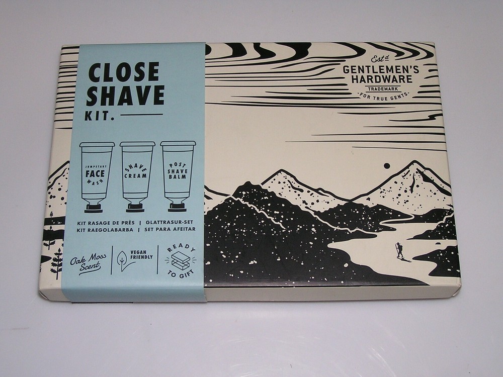 NEW Gentlemen's Hardware 3-pc Close Shave Kit