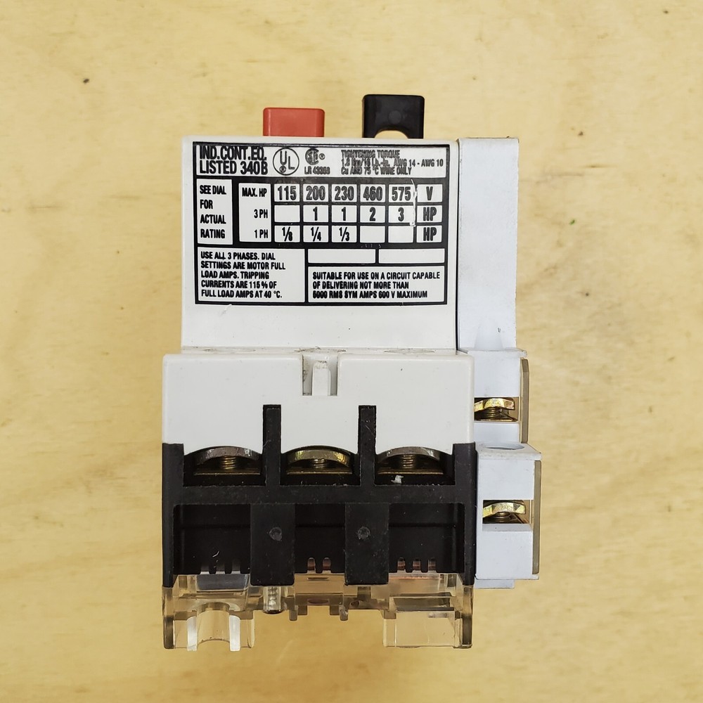 Square D Class 2520 Type MP 2.4 Series B 2.4-4 A Manual Motor Starter Switch