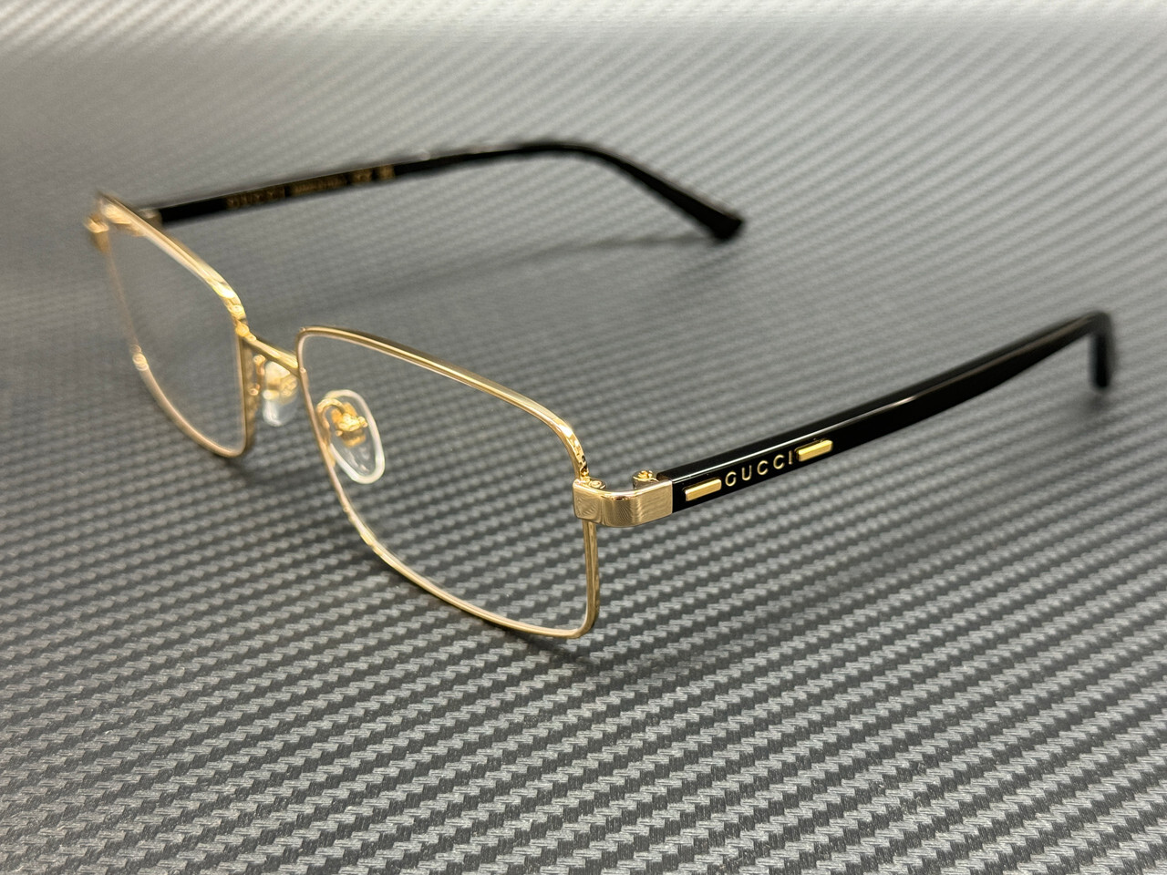 GUCCI GG1586O 004 Gold Black Men's Large 59 mm Eyeglasses