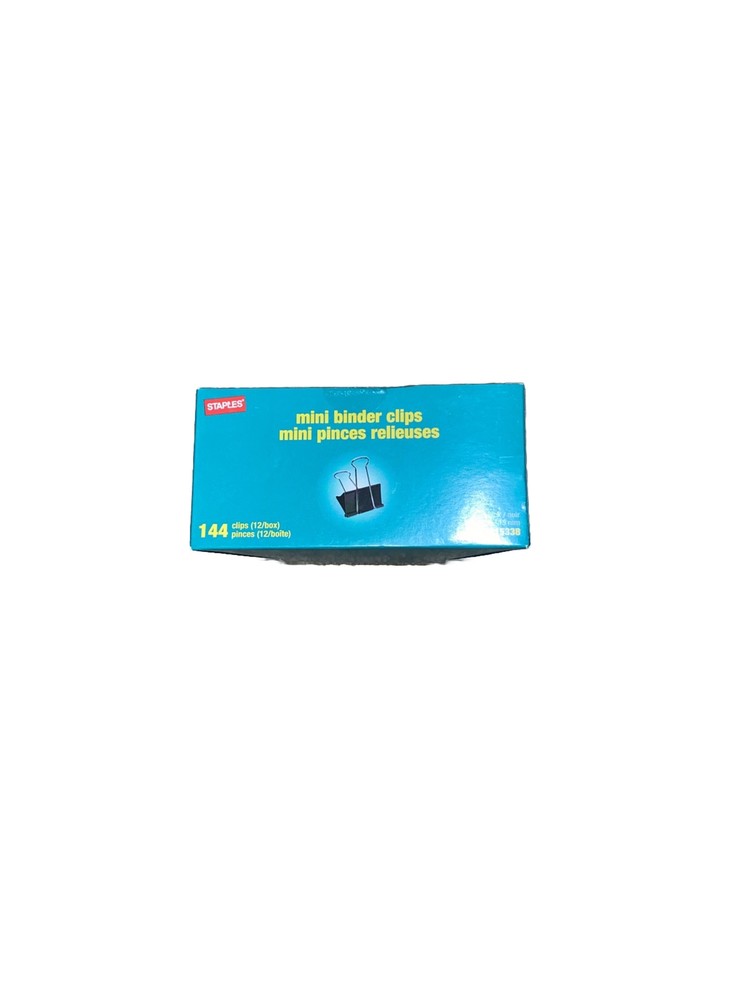 Staples Mini Binder Clips 144/box #15338