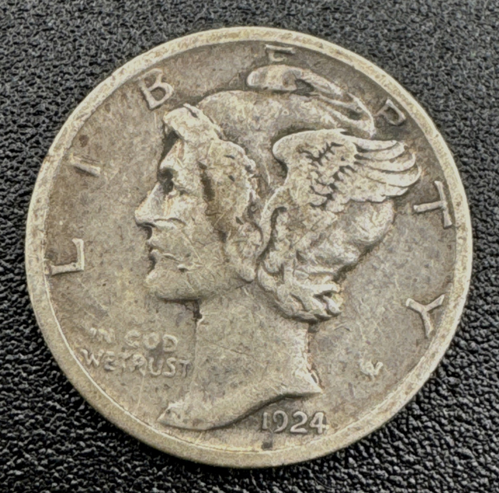 1924 -D Mercury Dime