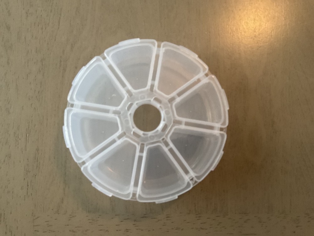 Pocket Size Hook, Sinker, and Bead container! Convenient 8 compartments!